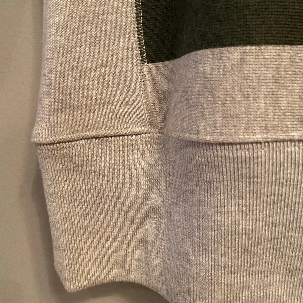 Champion Reverse Weave Gray and Green Striped Sweatshirt, Size Small - Picture 11 of 12